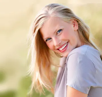 woman smiling
